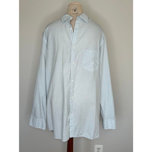 Billy Reid Other - Billy Reid Men's Long Sleeve Cotton Cashmere Shirt Size Large Light Blue